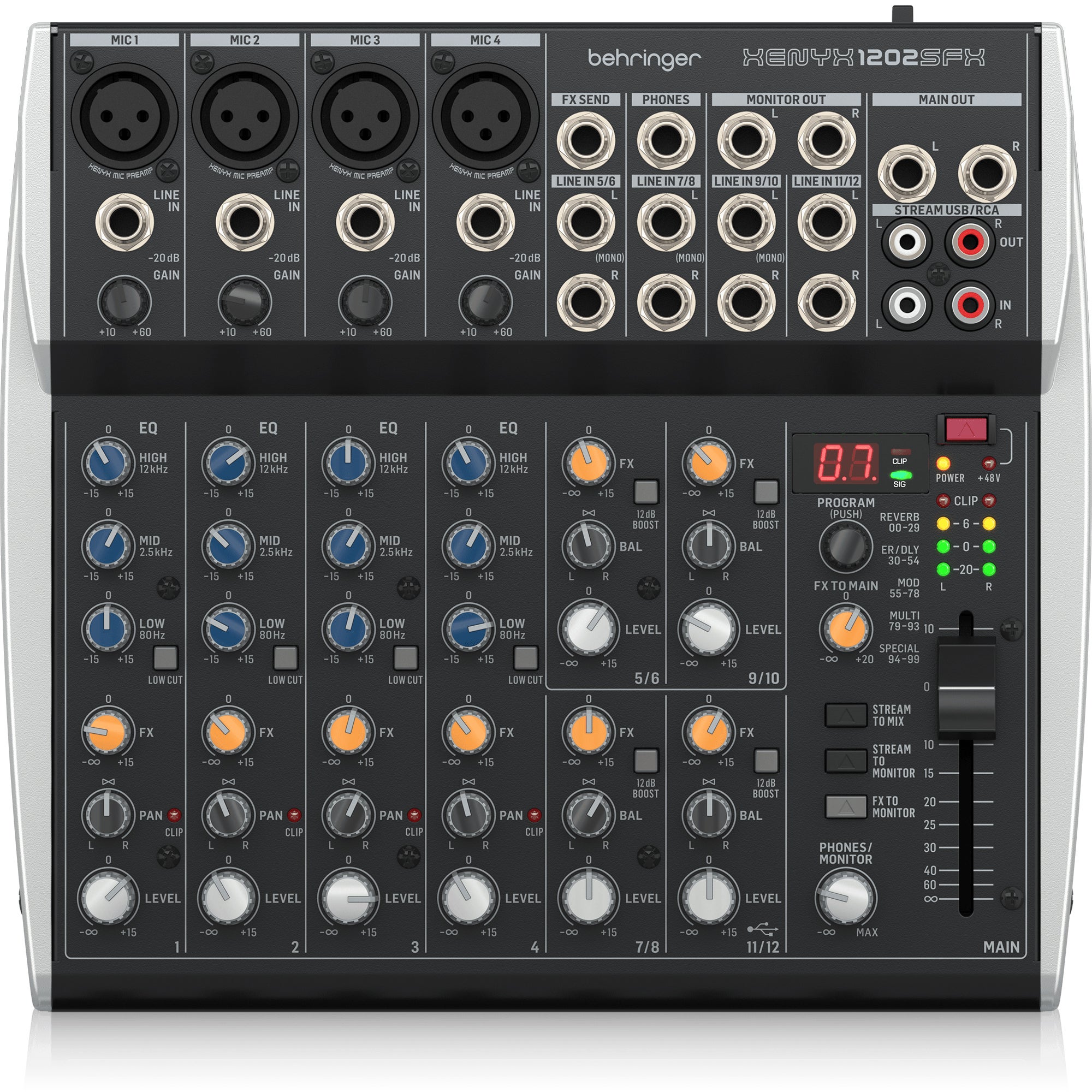 Behringer Xenyx 1202sfx 12-channel Analog Streaming Mixer | Music