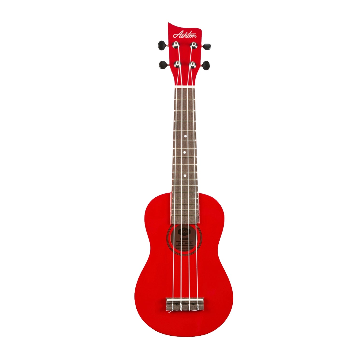 Ashton Uke110 Soprano Ukulele Red With Bag | Music Works