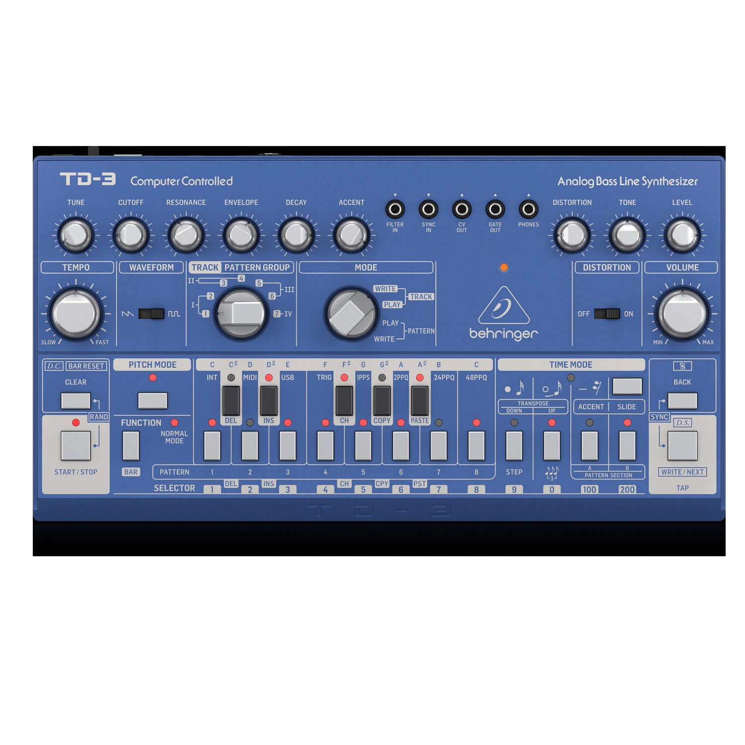 Behringer Td-3-bu Analog Bass Line Synthesizer - Blue | Music Works