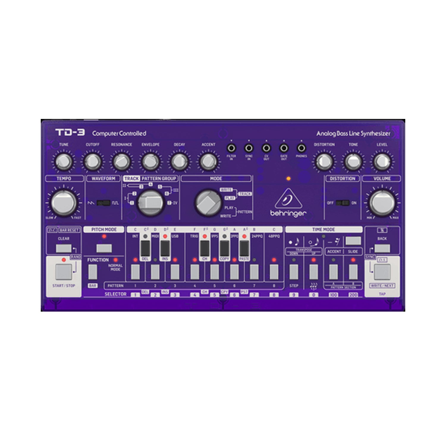 Behringer Td-3-gp Analog Bass Line Synthesizer - Purple | Music