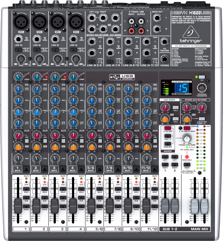 Behringer Xenyx X1622usb Mixer 16-in 2/2-bus W/usb And Effects | Music Works