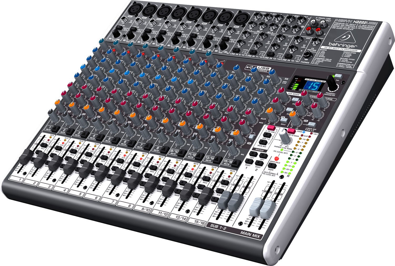 Behringer Xenyx X2222usb Mixer 22-in 2/2-bus W/usb And Effects | Music Works