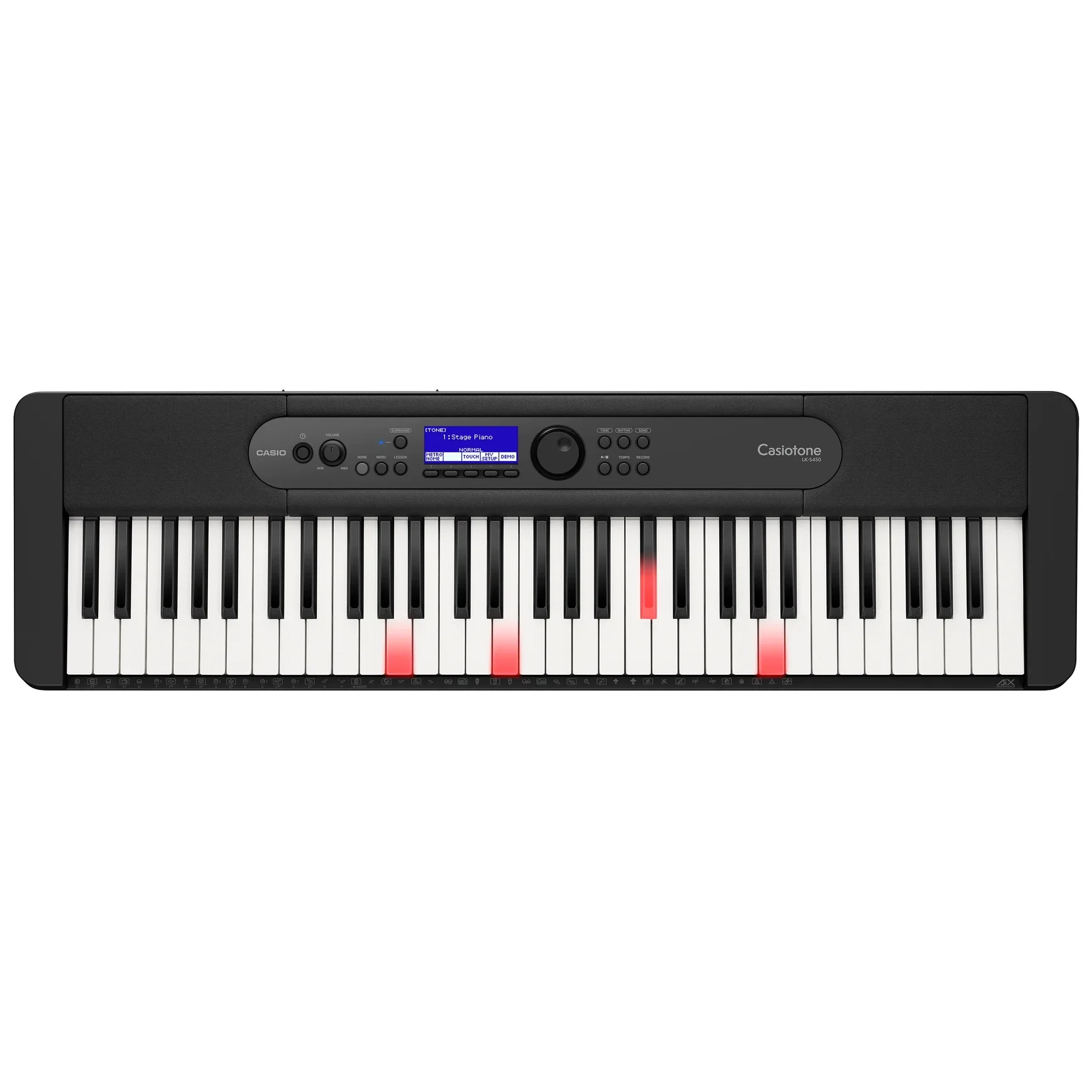 Casio keyboard deals with touch response