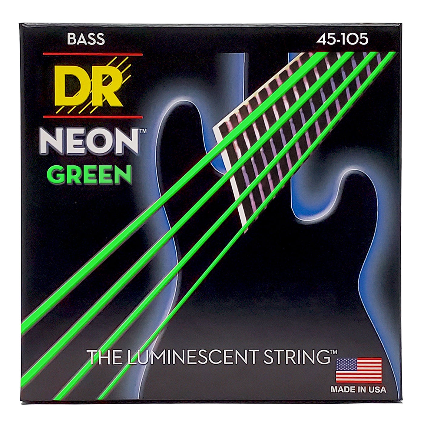 Dr Strings Ngb 45 Hi def Neon Green K3 Coated Bass Guitar