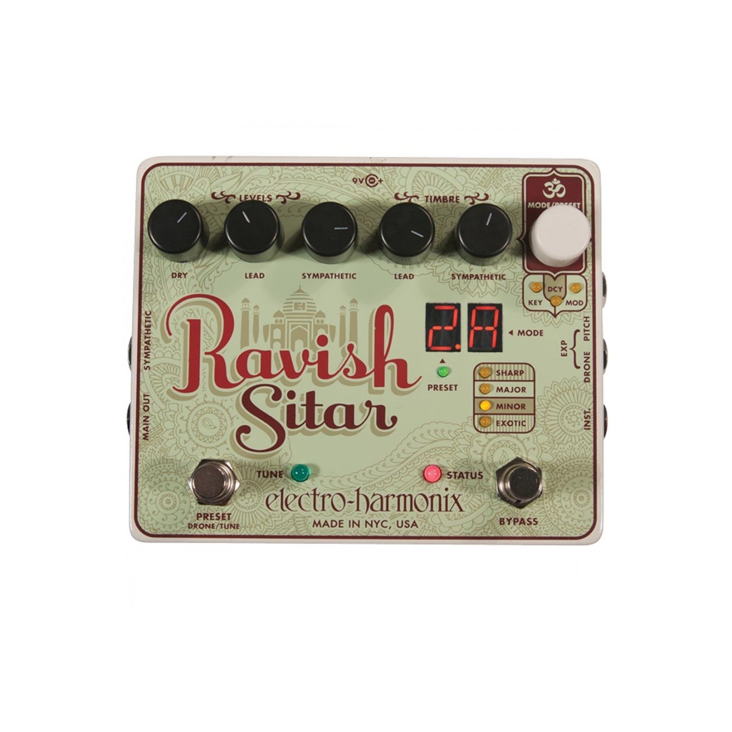 Electro Harmonix Ehx Ravish Sitar Emulator Guitar Effects Pedal