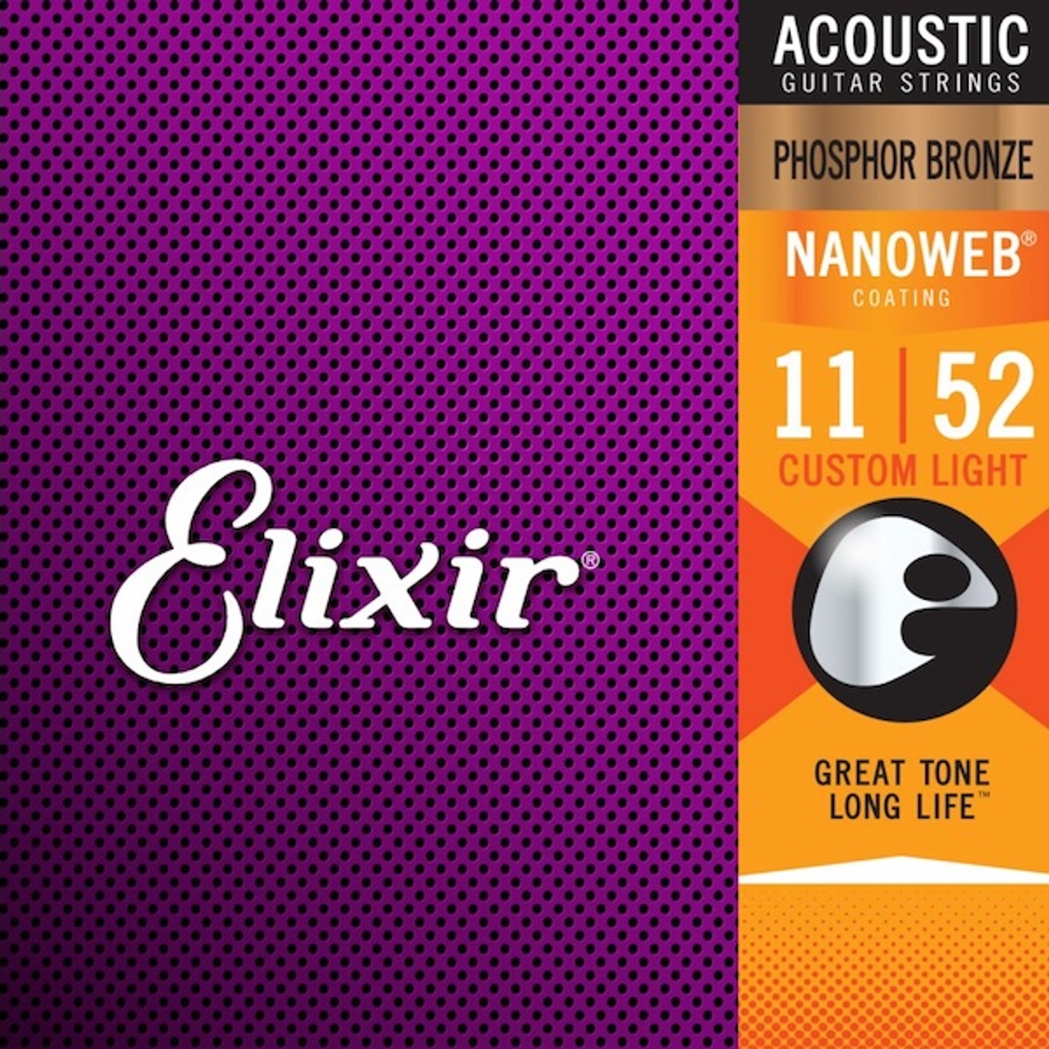 Elixir Nw Ac Pb 1152 Acoustic Guitar Strings Nanoweb Phosphor