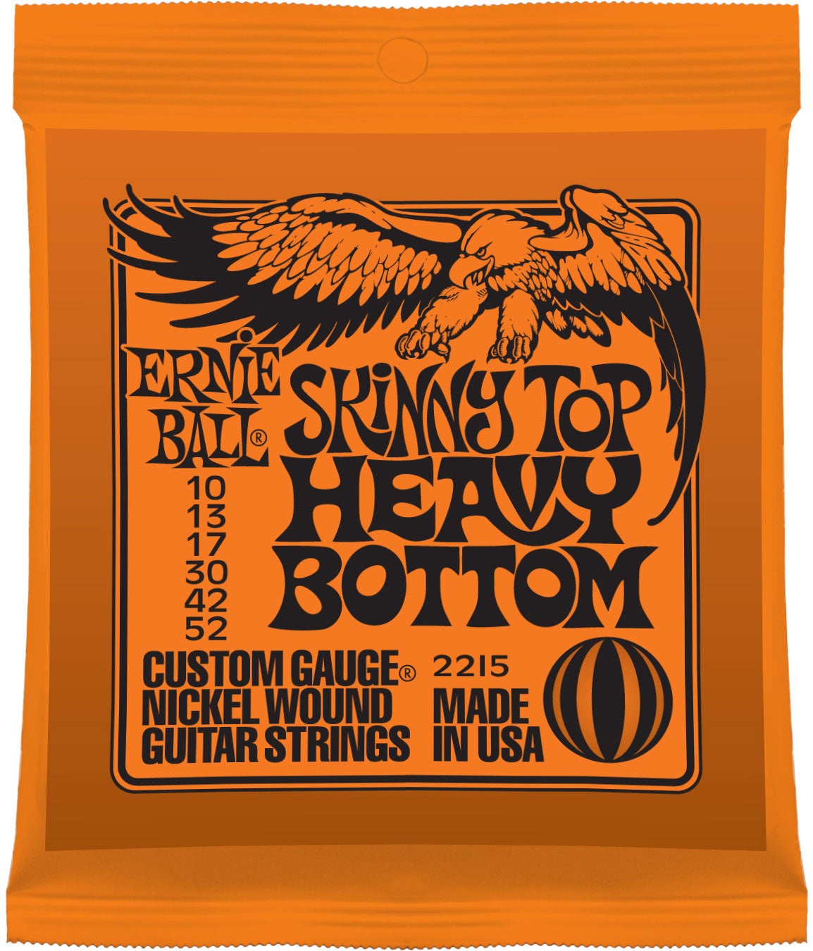 Ernie Ball 2215 Electric Guitar Strings 10 52 Skinny Top Heavy