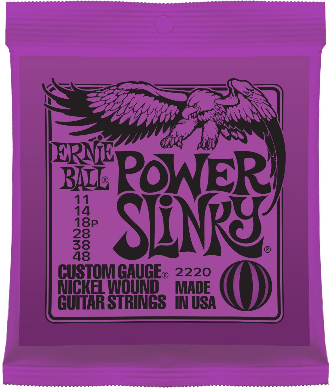 Ernie Ball 2220 Electric Guitar Strings 11 48 Power Slinky Music