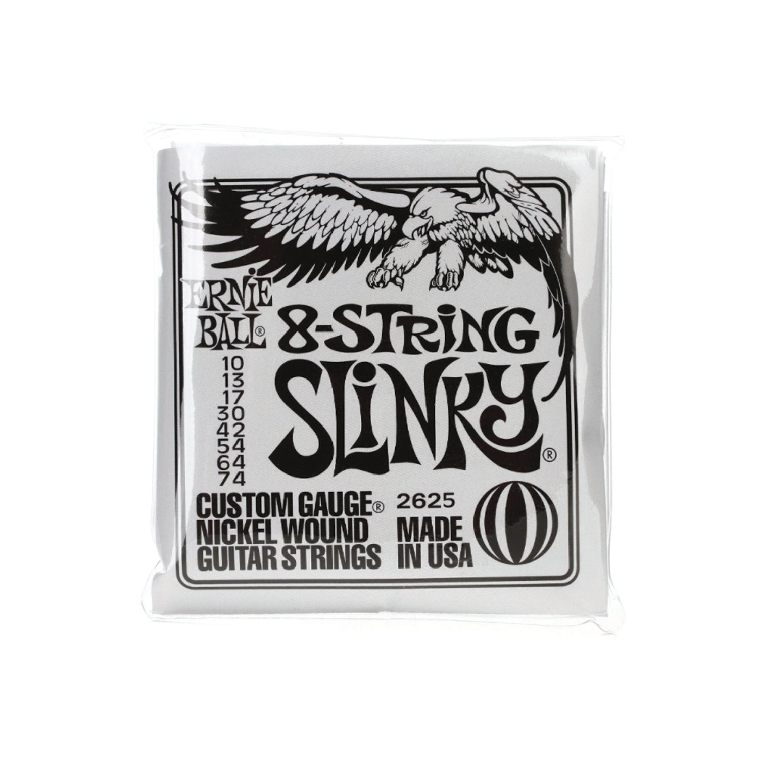 Ernie Ball 2625 8 string Electric Guitar Strings 10 74 Slinky Music