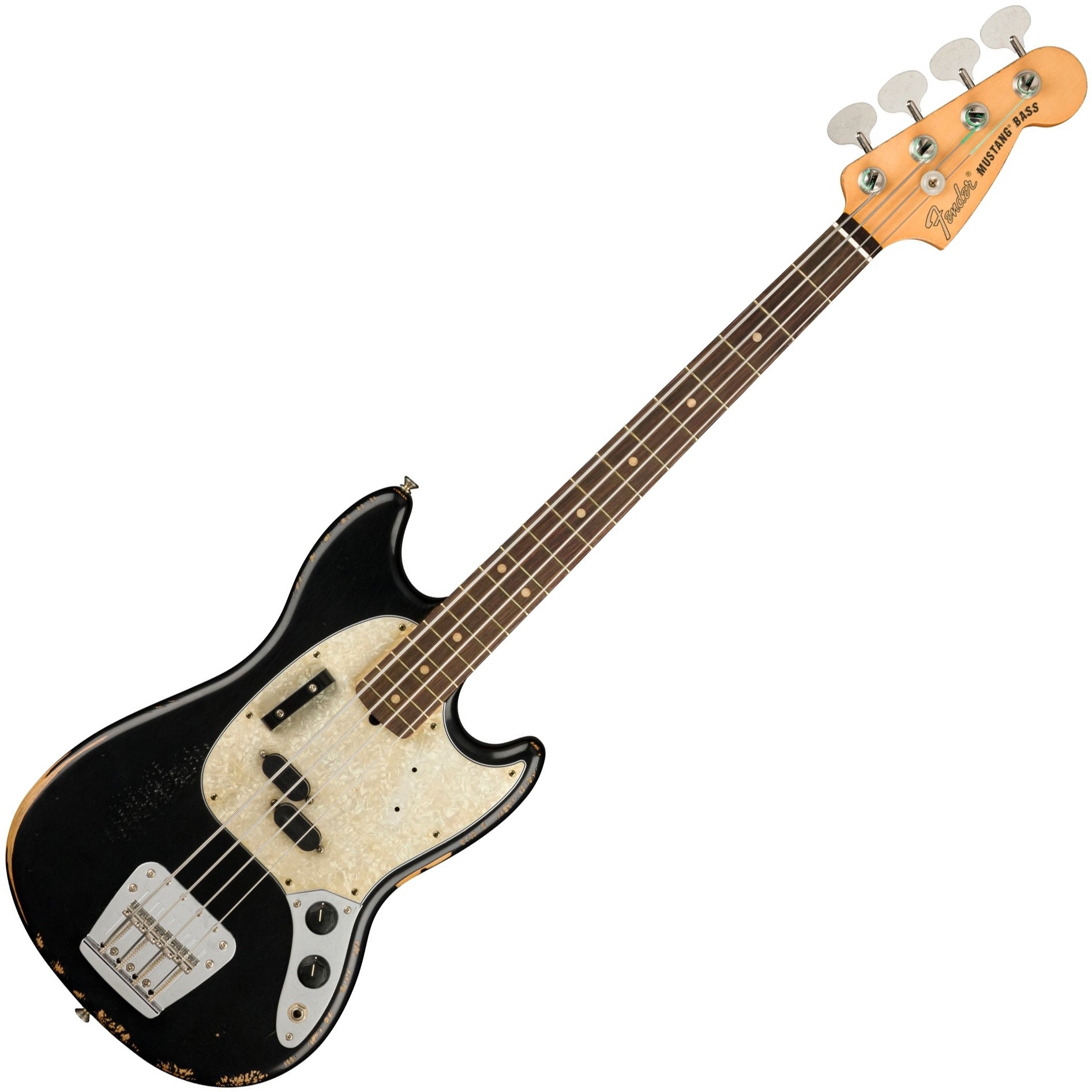 Fender 0144060306 Jmj Road Worn Mustang Bass Guitar - Black 