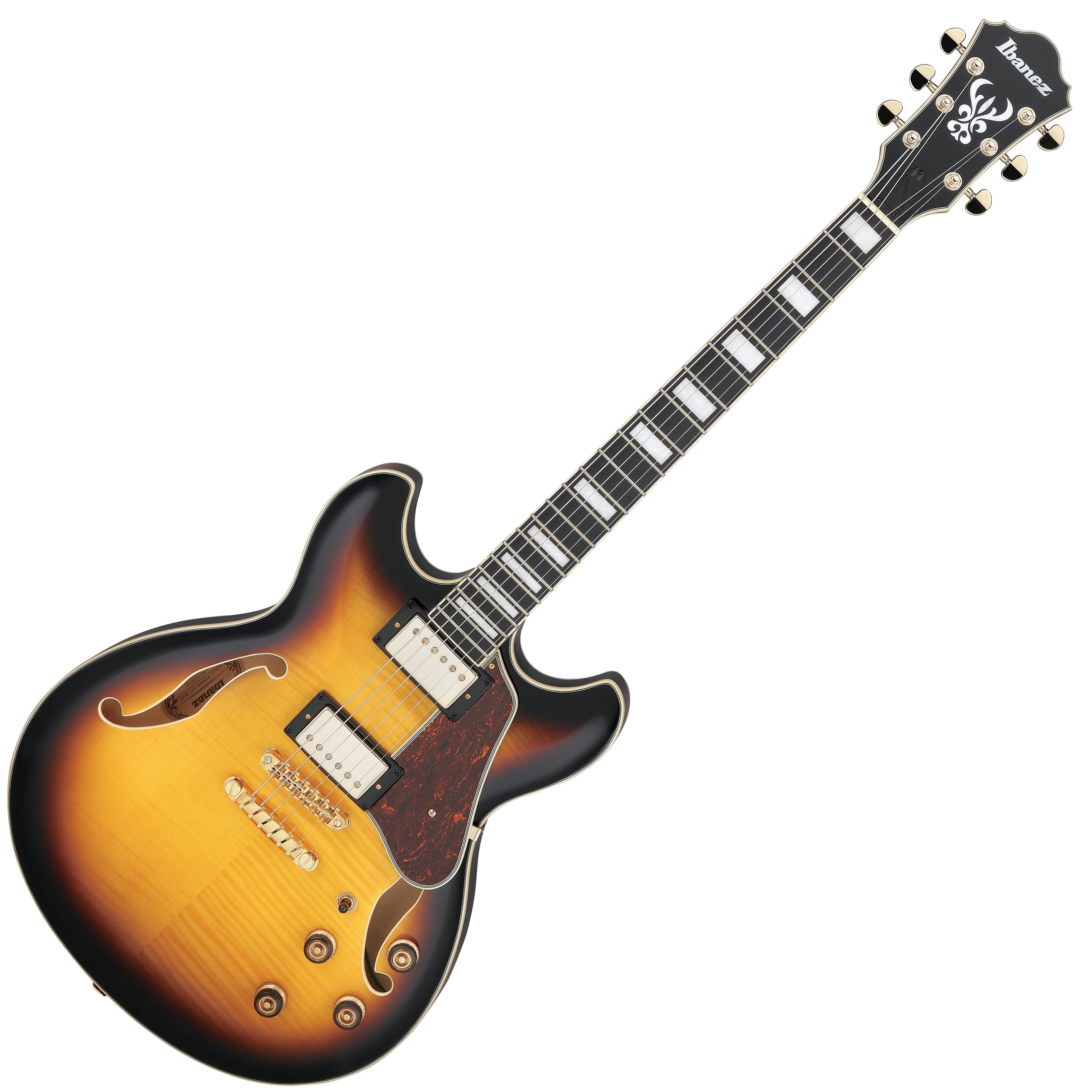 Yellow shop sunburst guitar