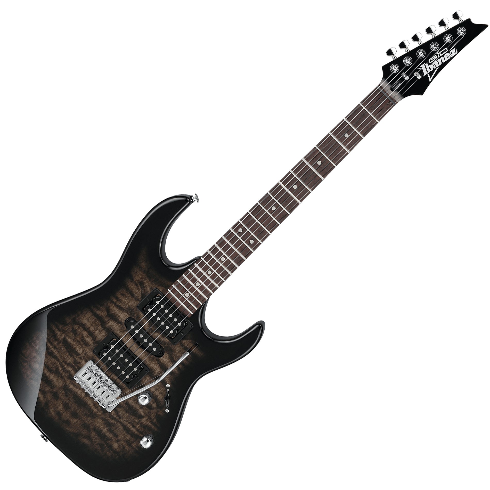 Ibanez Gio Grx70qa Solidbody Electric Guitar - Transparent Black 
