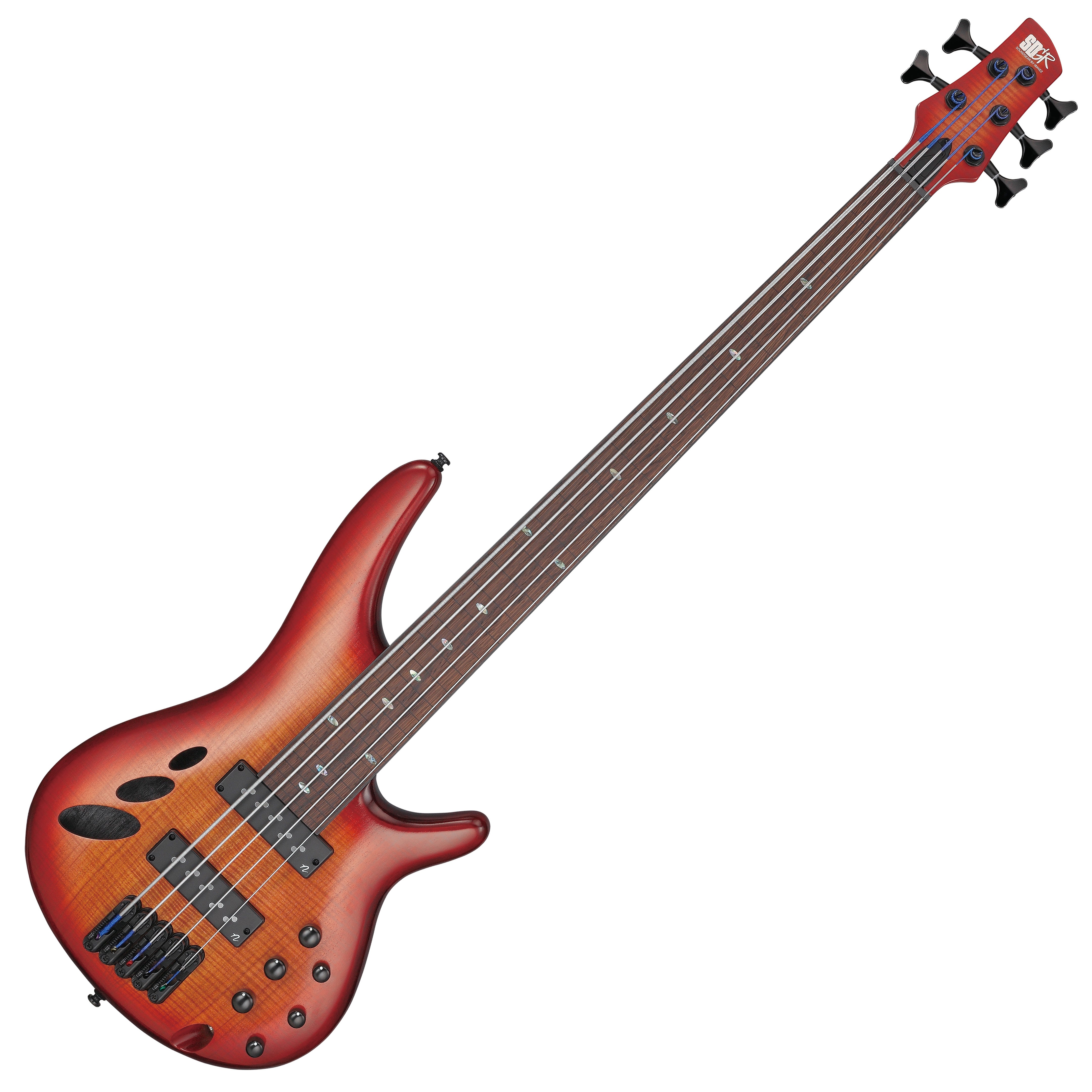 Ibanez Srd905f Fretless 5-string Bass Guitar - Brown Topaz Burst 