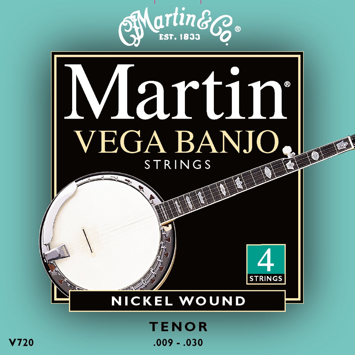 Martin V720 Vega Tenor Banjo Strings - 4 String Set - Light 9-30