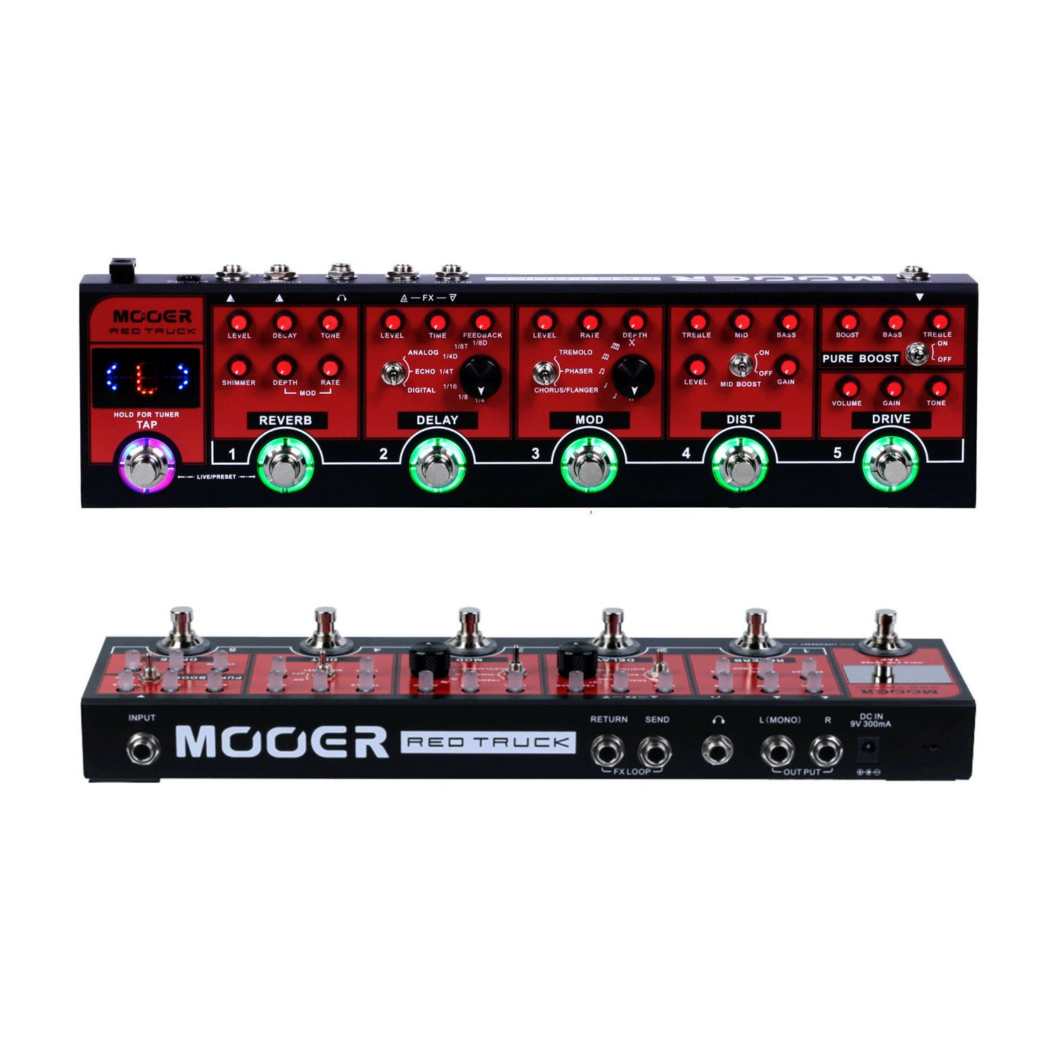 Mooer Redtruck Multi Effects Cpt1 Electric Guitar Effects Pedal