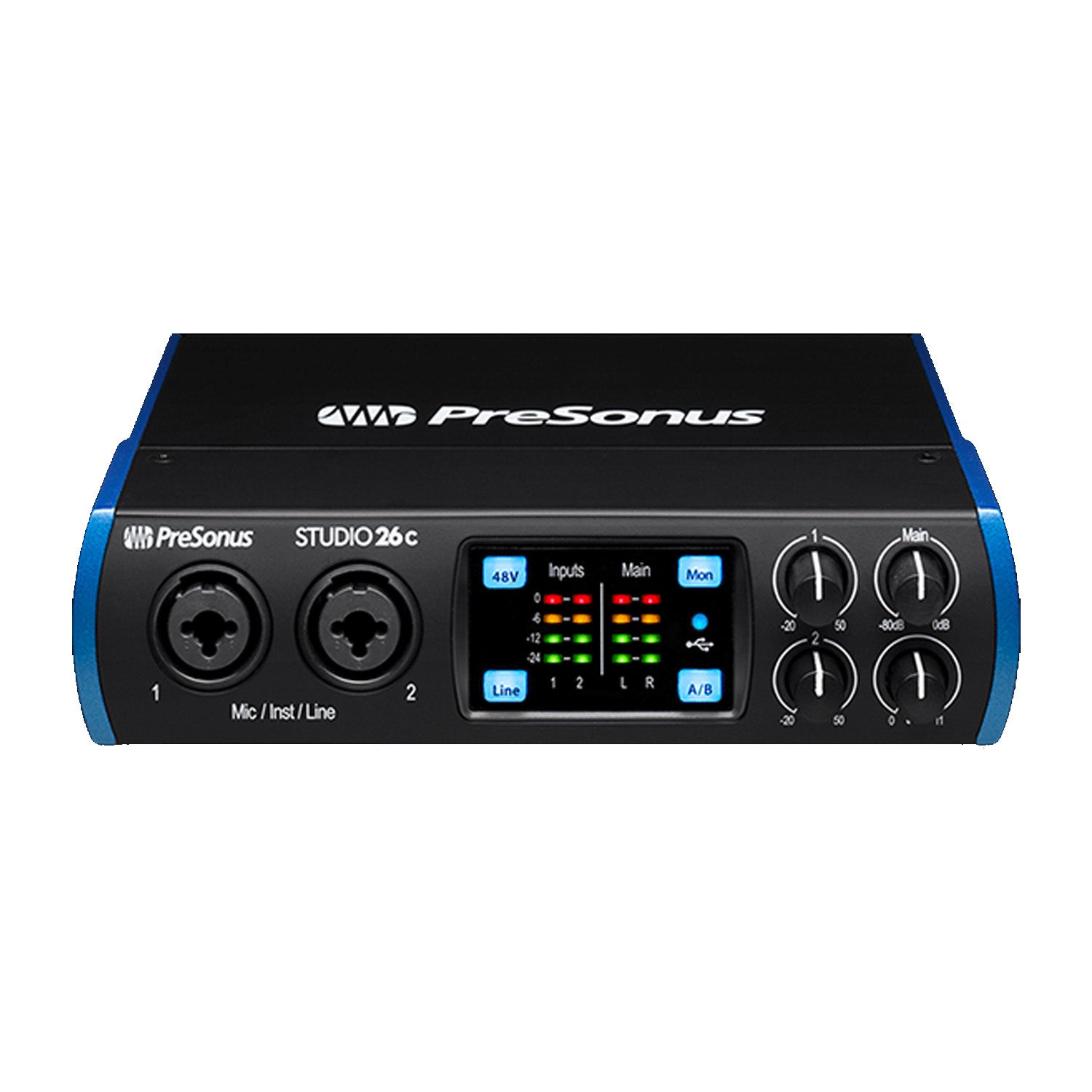 Presonus Studio 26c Usb C Audio Interface 2 In 4 Out 24 Bit 192