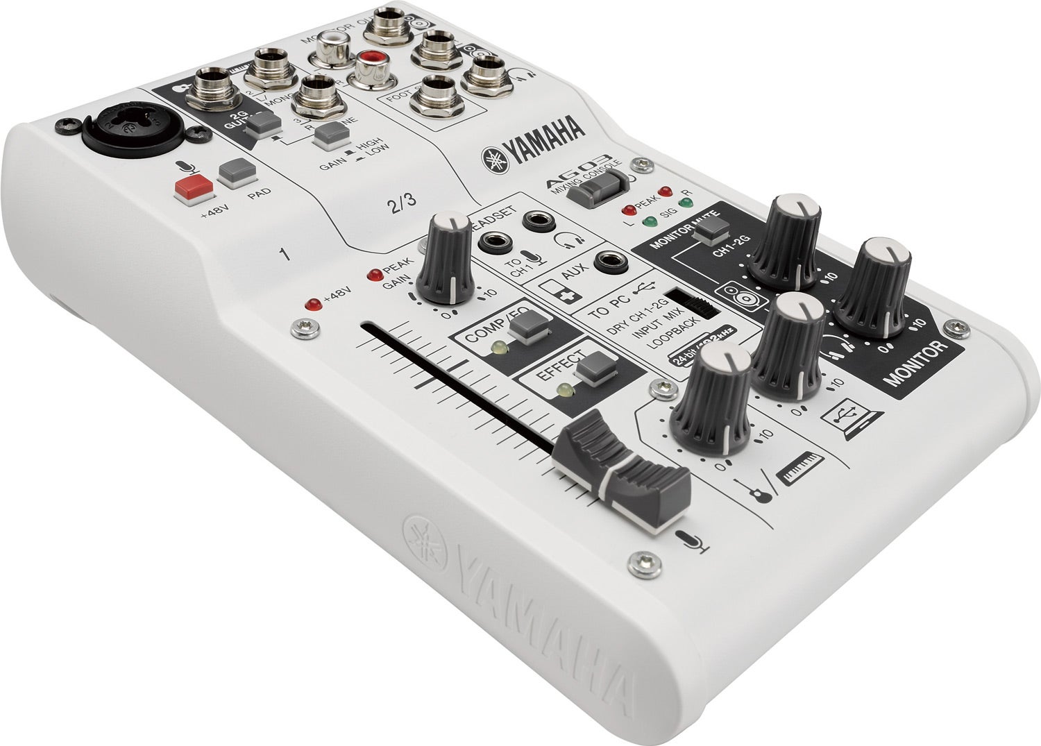 Yamaha Ag03 3 Channel Mixer And Usb Audio Interface | Music Works