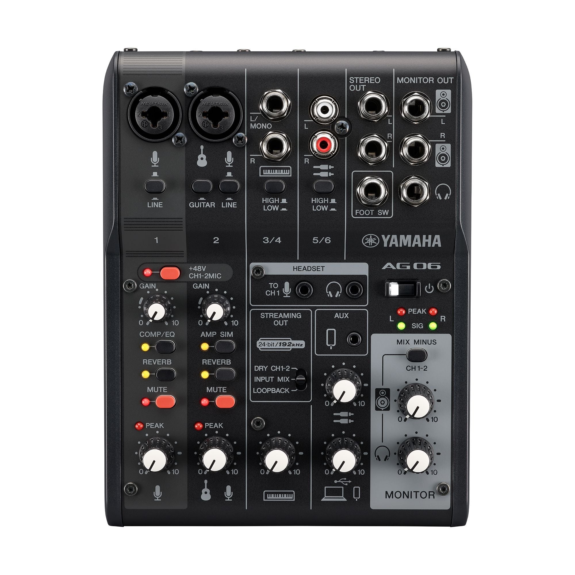 Yamaha Ag06 Mk2 6-channel Mixer And Usb Audio Interface With 