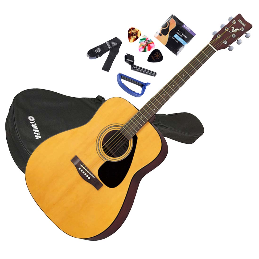 Yamaha F310p Acoustic Guitar Package, Natural | Music Works