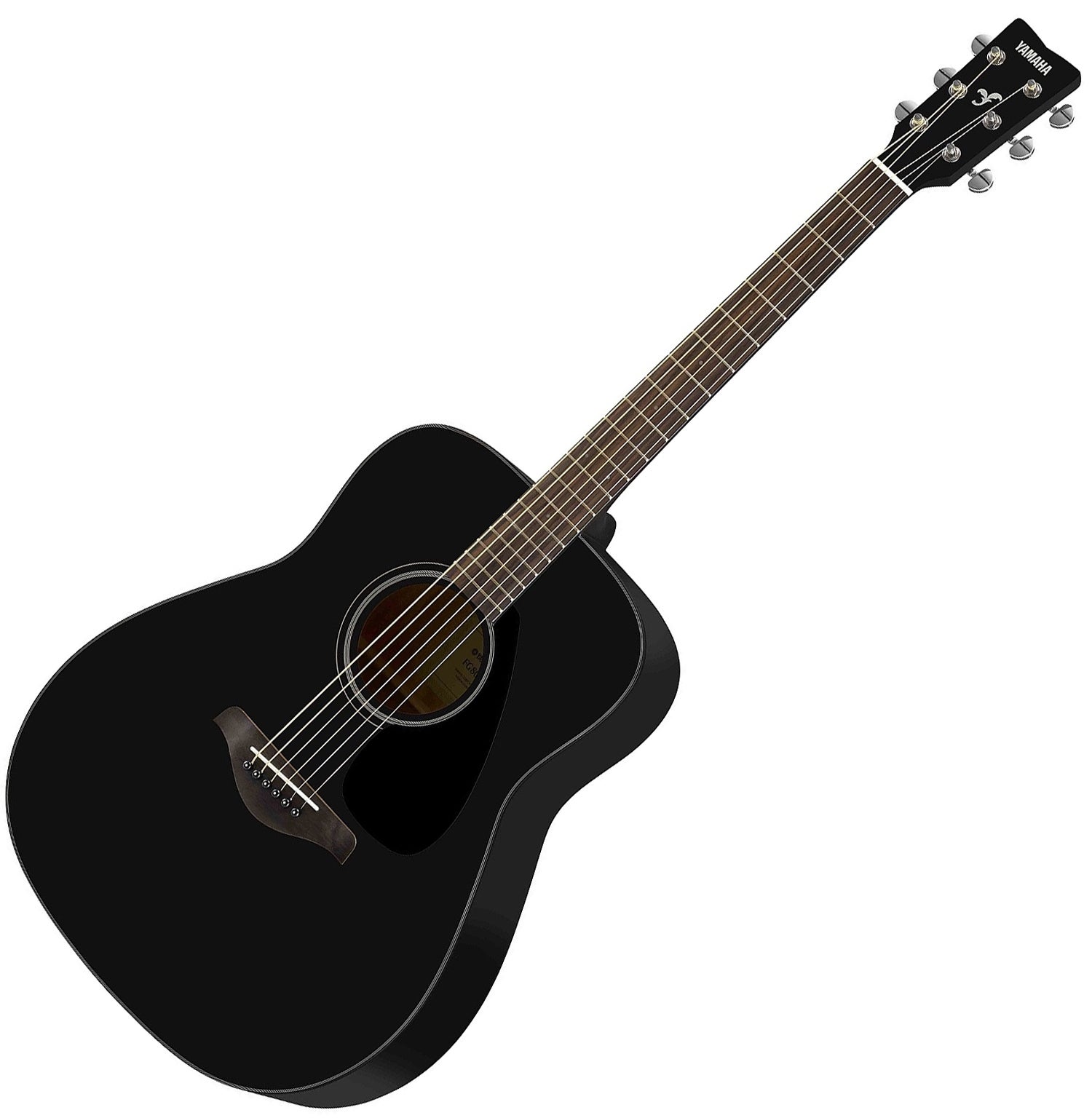 Yamaha Fg80 Bl Solid Top Acoustic Guitar, Black | Music Works